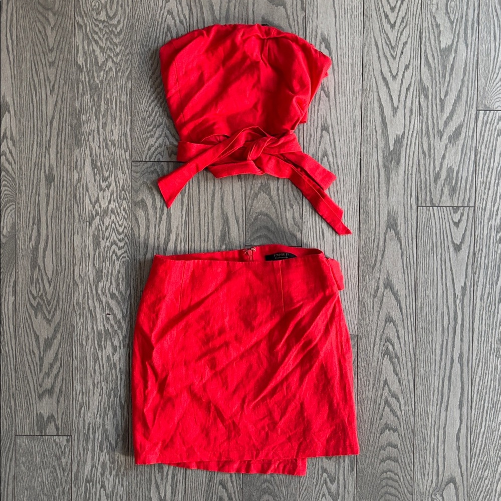 NWOT Forever 21 linen skirt set♥️